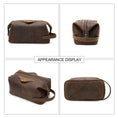 Load image into Gallery viewer, Luxury Leather Mens Toiletry Bag