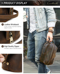 Load image into Gallery viewer, Luxury Leather Mens Toiletry Bag