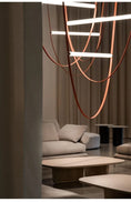 Load image into Gallery viewer, Leather Suspension Belt Chandelier