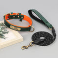 Load image into Gallery viewer, Personalized Leather Dog Collar & Leash Set