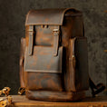 Load image into Gallery viewer, Men's Vintage Genuine Leather Travel Backpack
