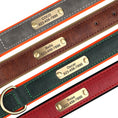 Load image into Gallery viewer, Personalized Leather Dog Collar & Leash Set