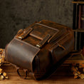 Load image into Gallery viewer, Men's Vintage Genuine Leather Travel Backpack