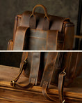 Load image into Gallery viewer, Men's Vintage Genuine Leather Travel Backpack