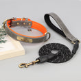 Load image into Gallery viewer, Personalized Leather Dog Collar & Leash Set