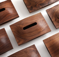 Load image into Gallery viewer, Modern Natural Walnut Wood Tissue Box