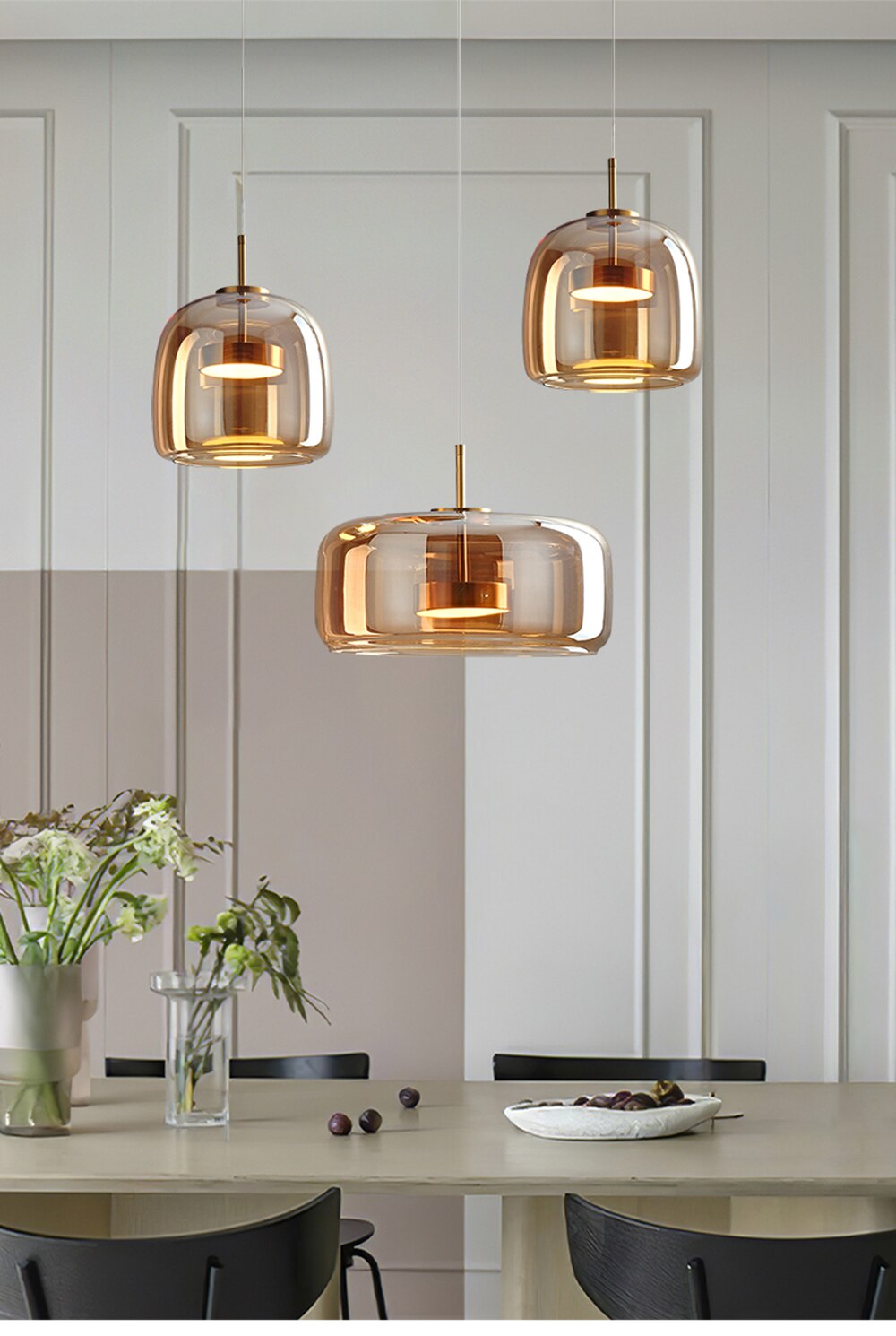 Scandinavian Minimalist Glass Chandelier