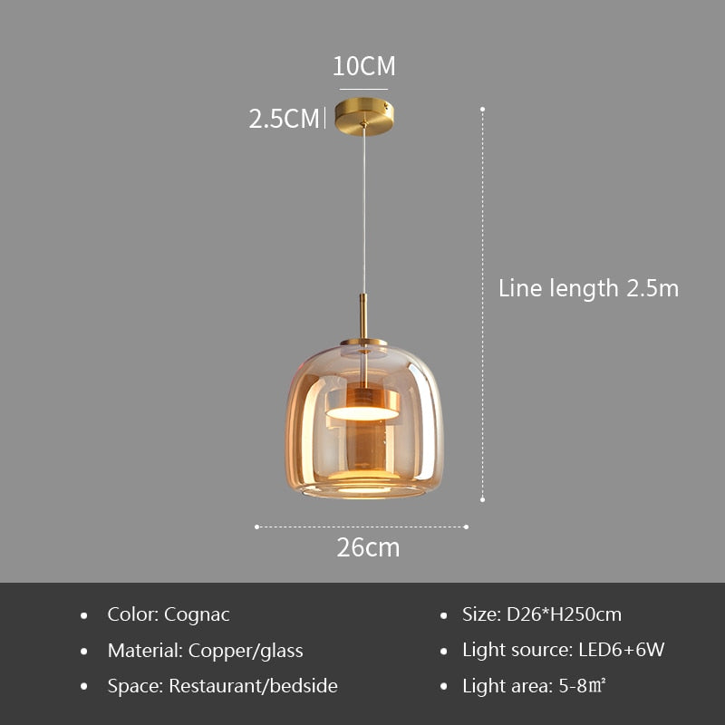 Scandinavian Minimalist Glass Chandelier