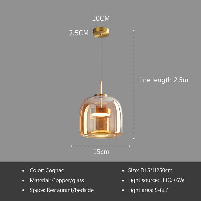 Scandinavian Minimalist Glass Chandelier