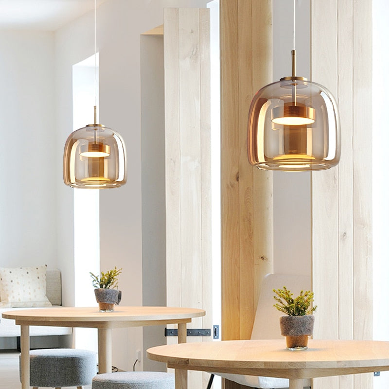 Scandinavian Minimalist Glass Chandelier