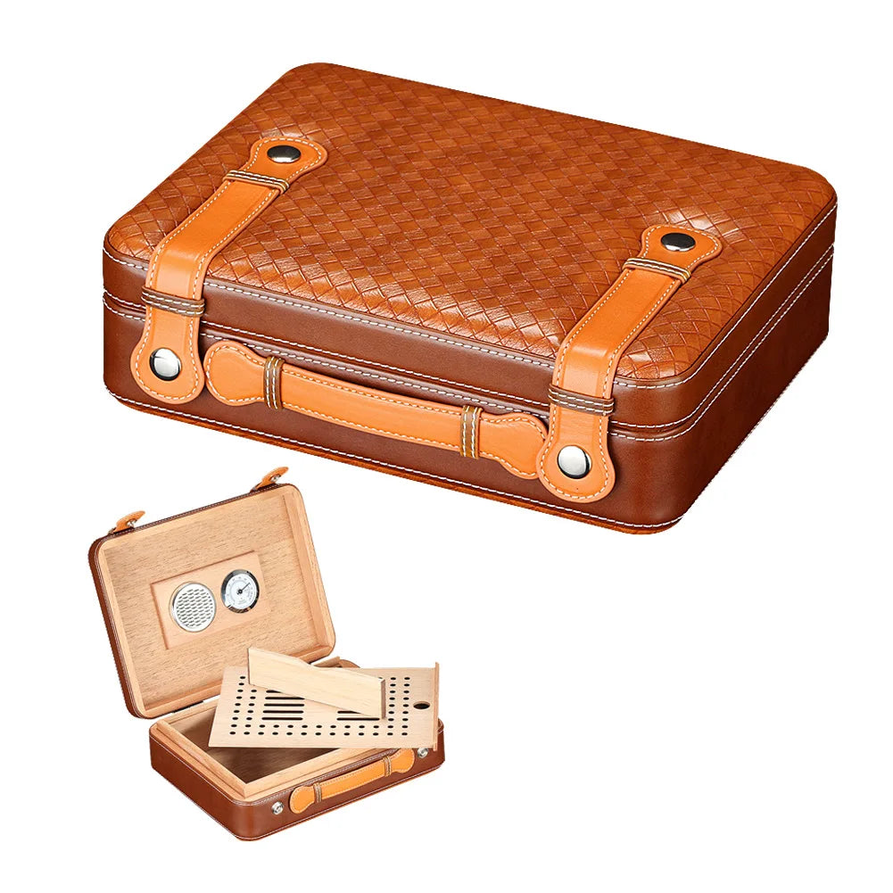 Cedar Wood Cigar Humidor Travel Box