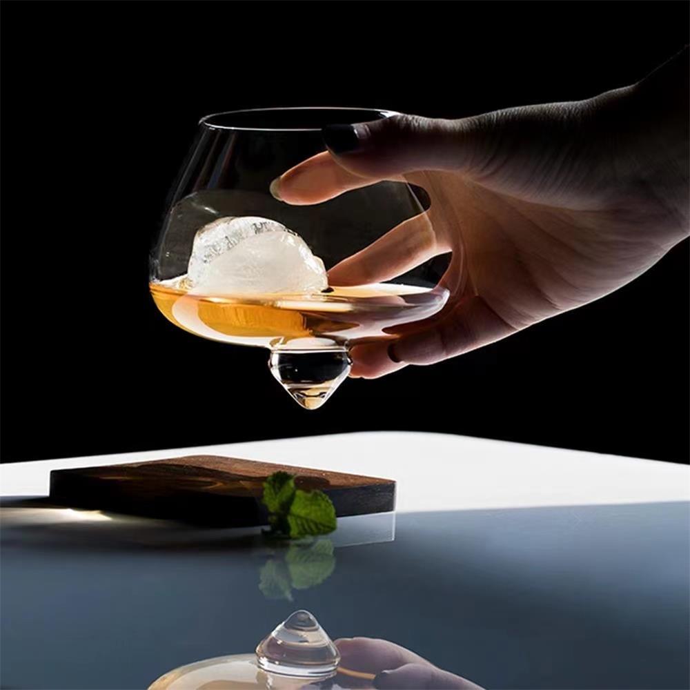 Irregular High Belly Whiskey Glass
