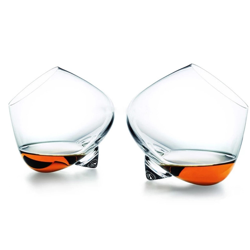 Irregular High Belly Whiskey Glass