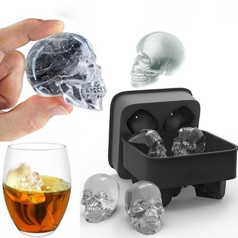 3D Skull Cube Tray