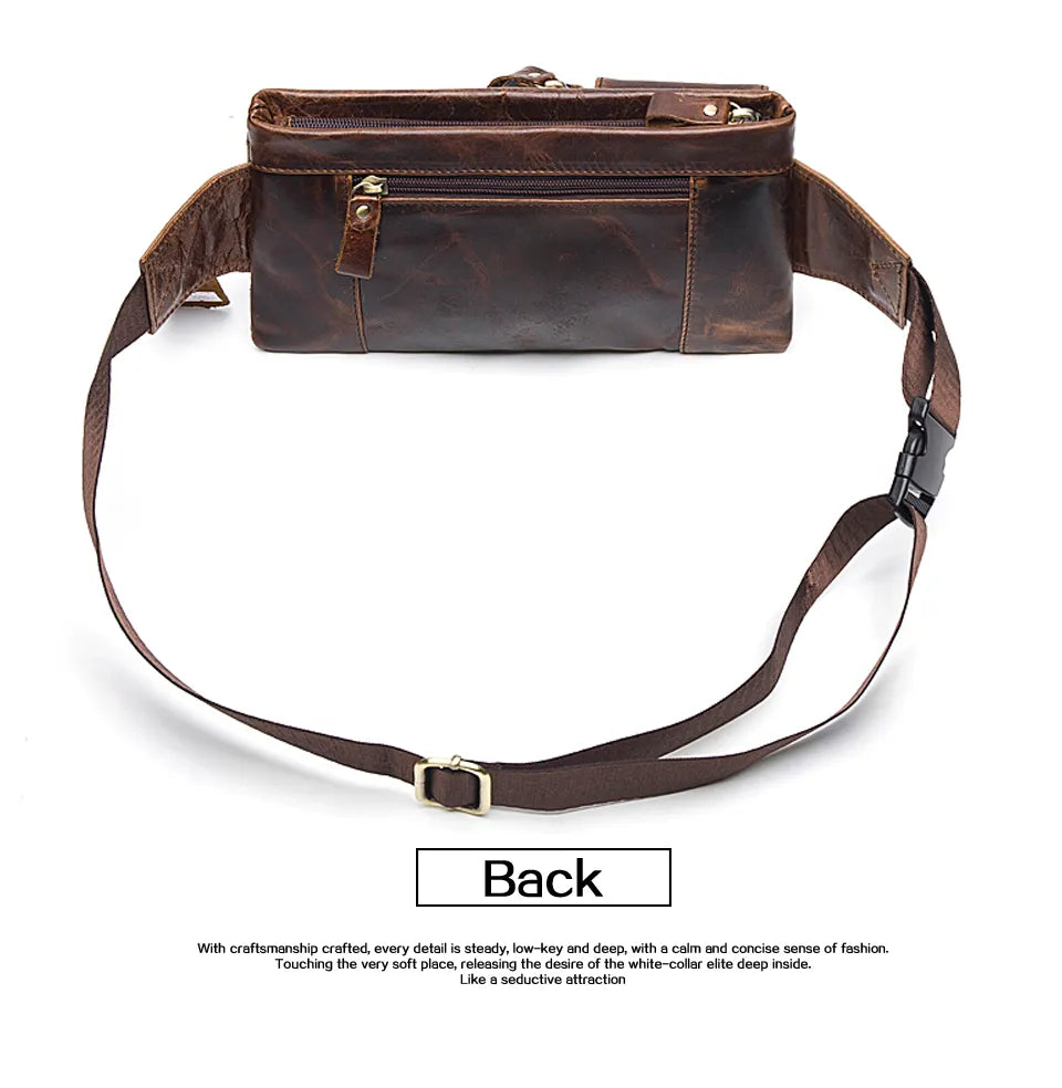 Genuine Leather Travel Crossbody Bag