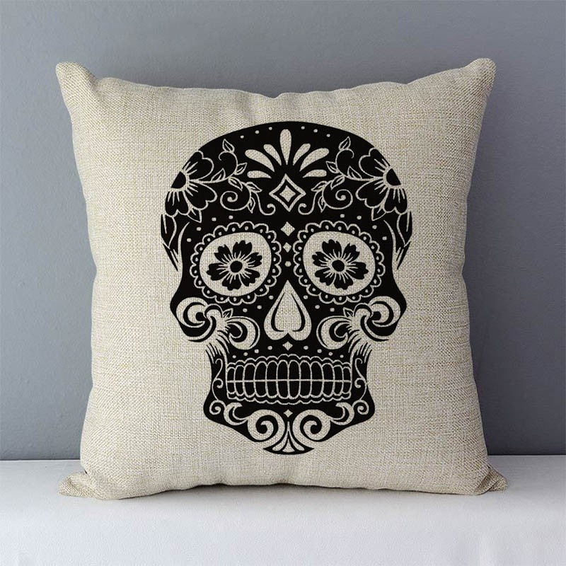 Post-modern Skull Couch Cushion Covers