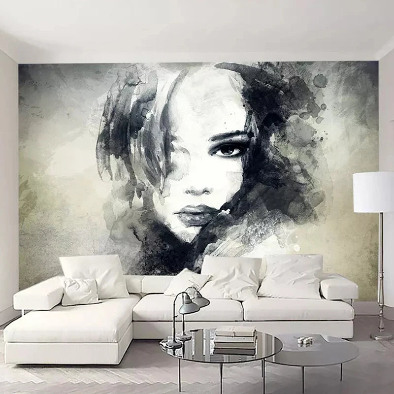 Modern Art Graffiti Mural 'My Parisian Girl'