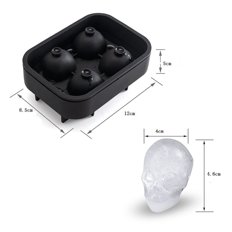 3D Skull Cube Tray