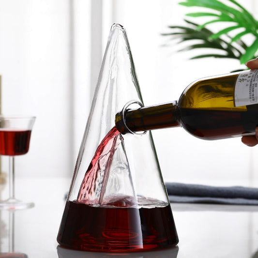 Pyramid Waterfall Glass Decanter