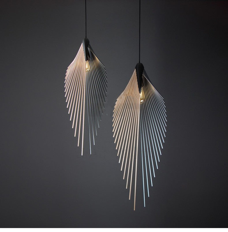 Postmodern Iron Art Angel Wings Pendant Light