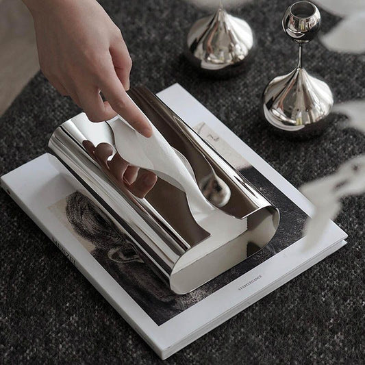 Nordic Luxury Silver Plated Tissue Box