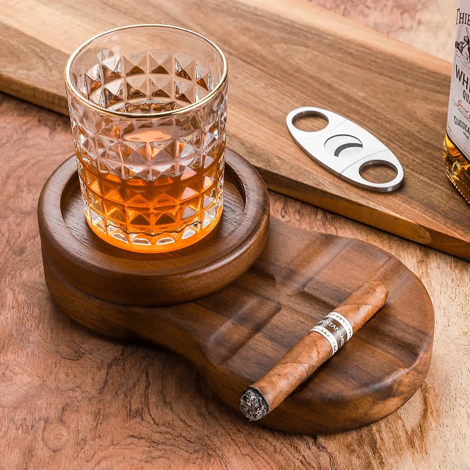 Wooden Whiskey Cigar Ashtray