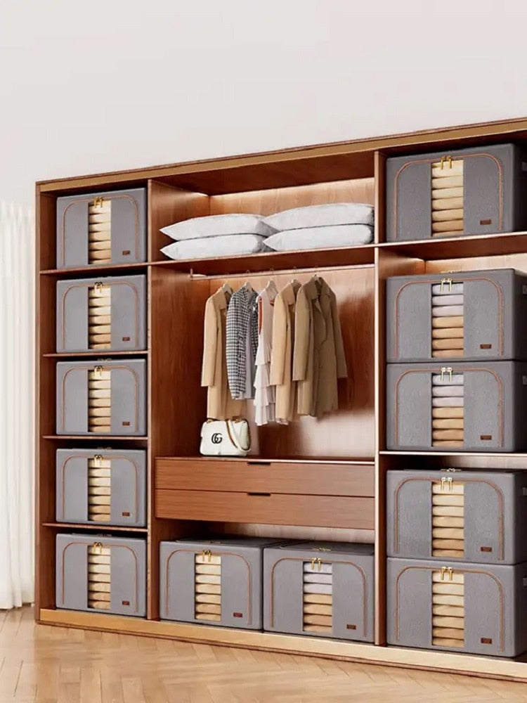Foldable Leather Storage Boxes