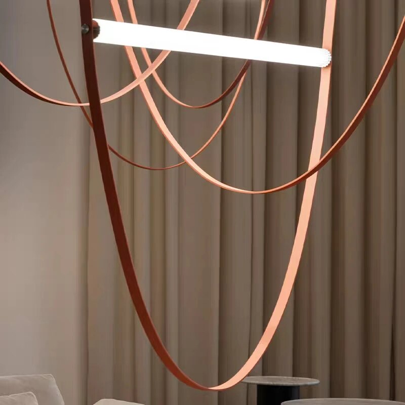 Leather Suspension Belt Chandelier