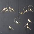 Load image into Gallery viewer, Modern LED Gold Magpie Bird Ceiling Chandelier
