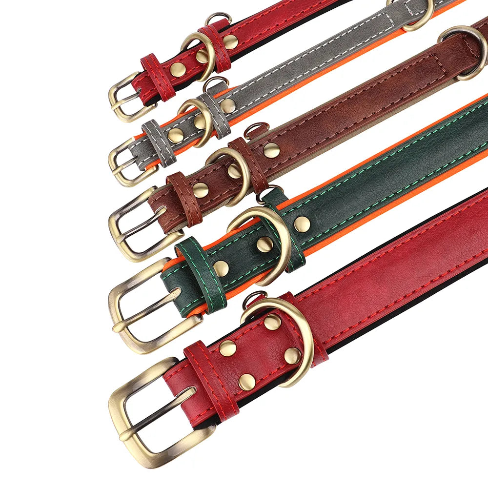 Personalized Leather Dog Collar & Leash Set