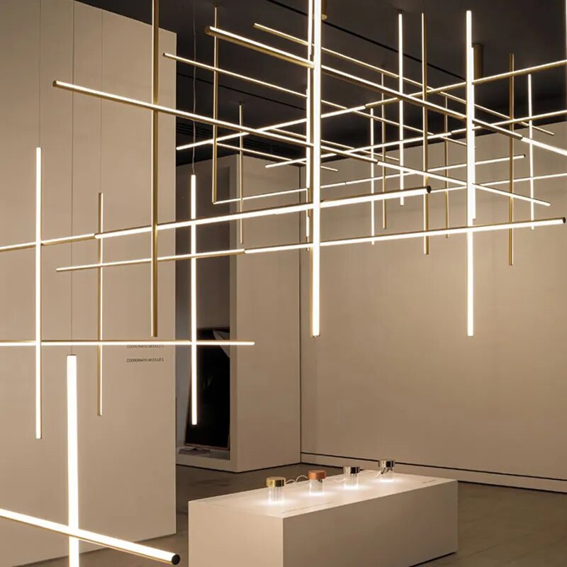 Modern Suspended Hanging Linear Chandelier