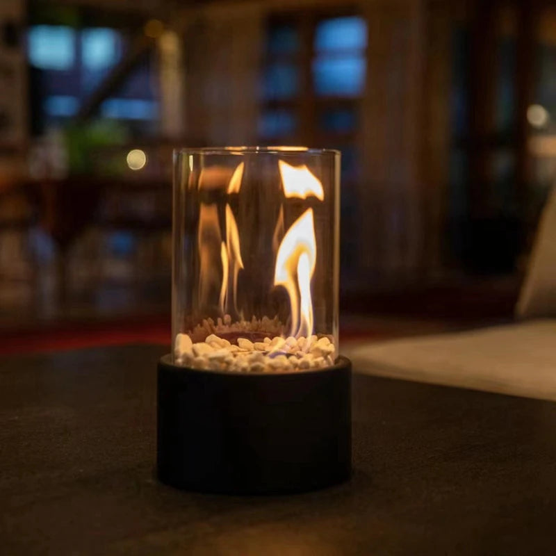 Glass Fireplace Light