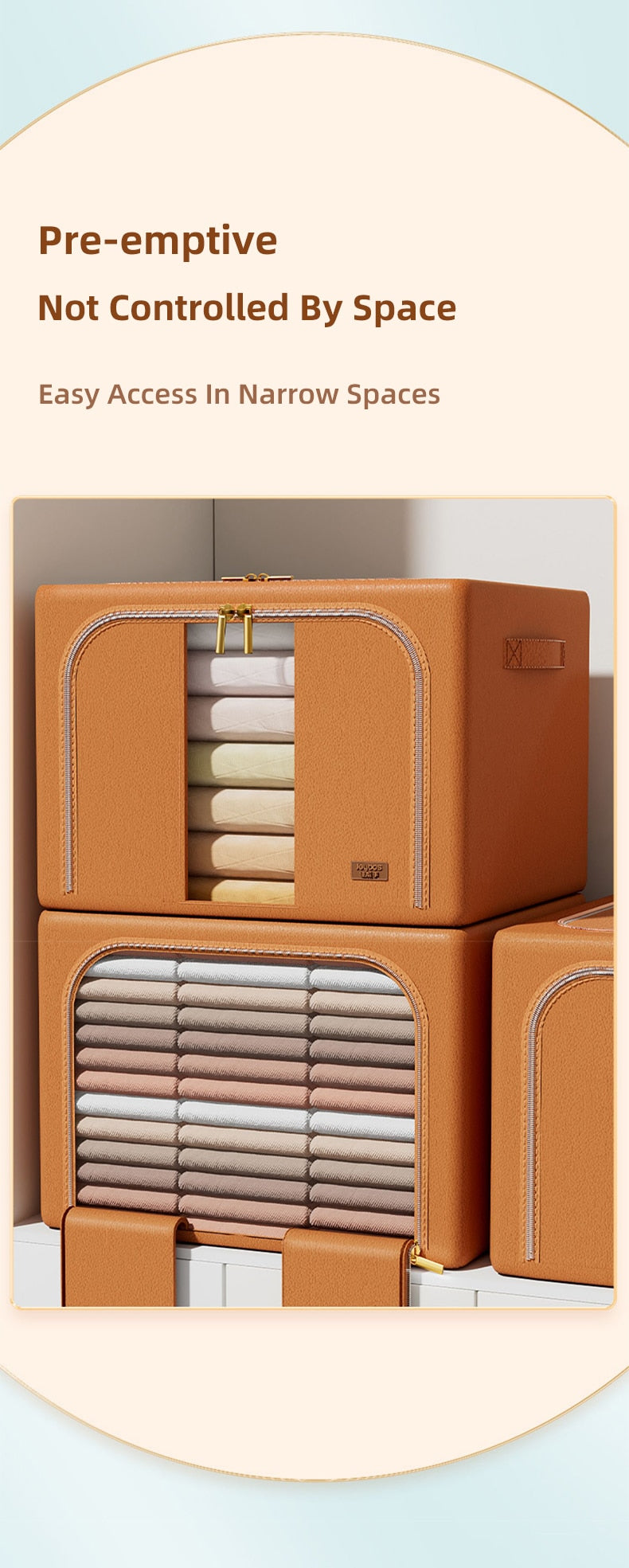 Foldable Leather Storage Boxes