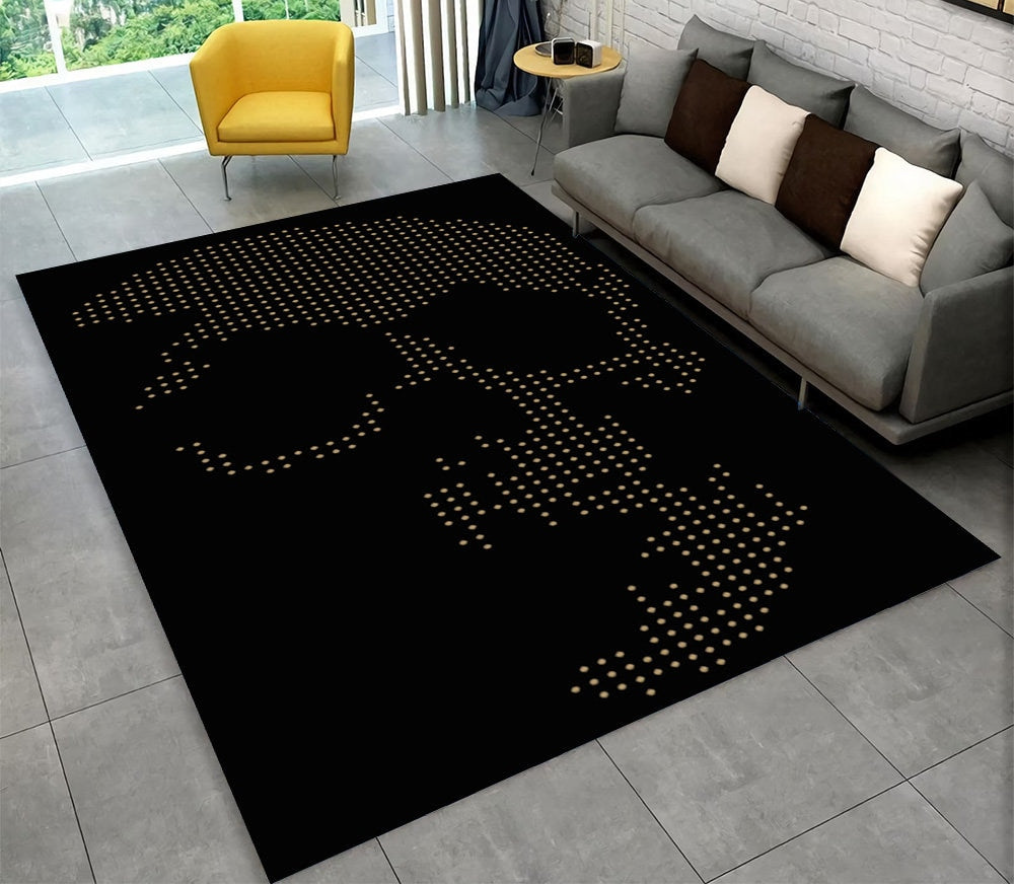 Skull Gothic Area Rug