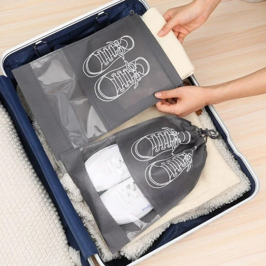 Portable Travel Drawstring Shoes Bags