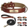 Load image into Gallery viewer, Personalized Leather Dog Collar & Leash Set
