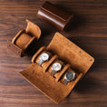 Load image into Gallery viewer, Portable Leather Watch Travel Case
