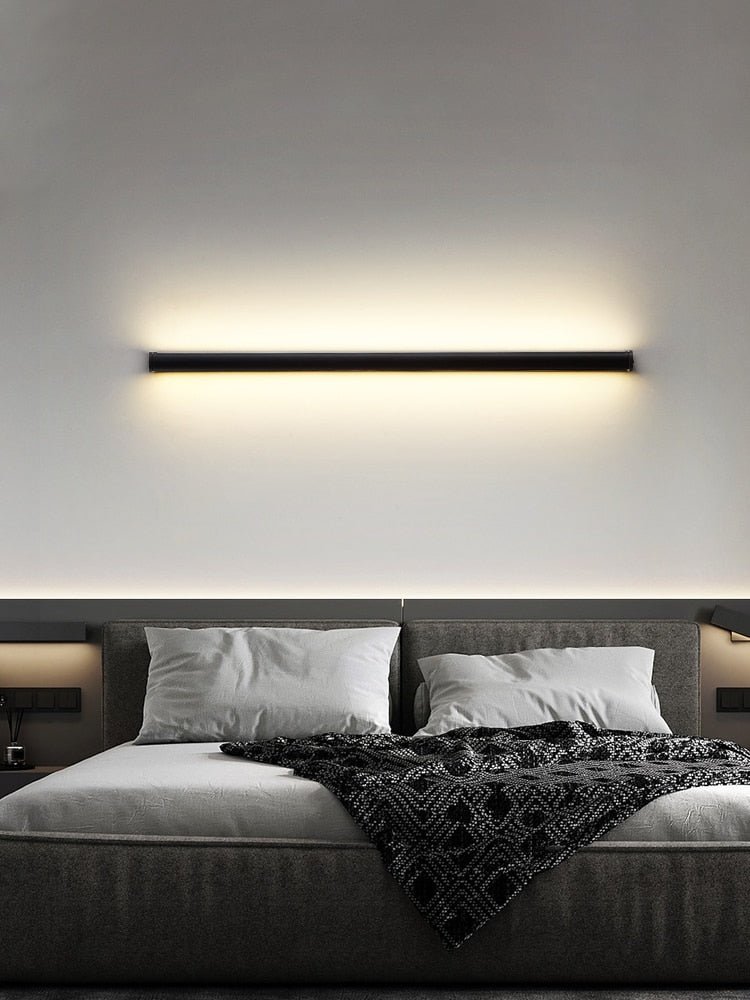 Modern Black LED Strip Wall Light