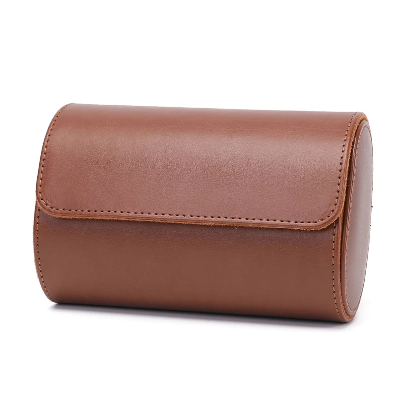 Portable Leather Watch Travel Case