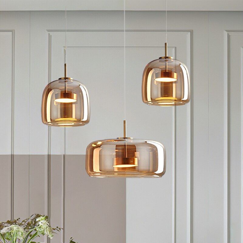 Scandinavian Minimalist Glass Chandelier